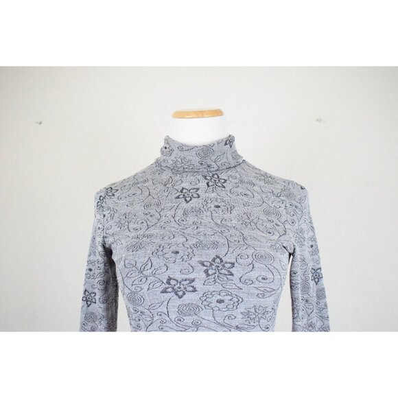 Vintage 80s Polyester-Spandex Turtle Neck t shirt‎ | size medium - Picture 9 of 10